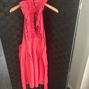 Pink ruffle dress